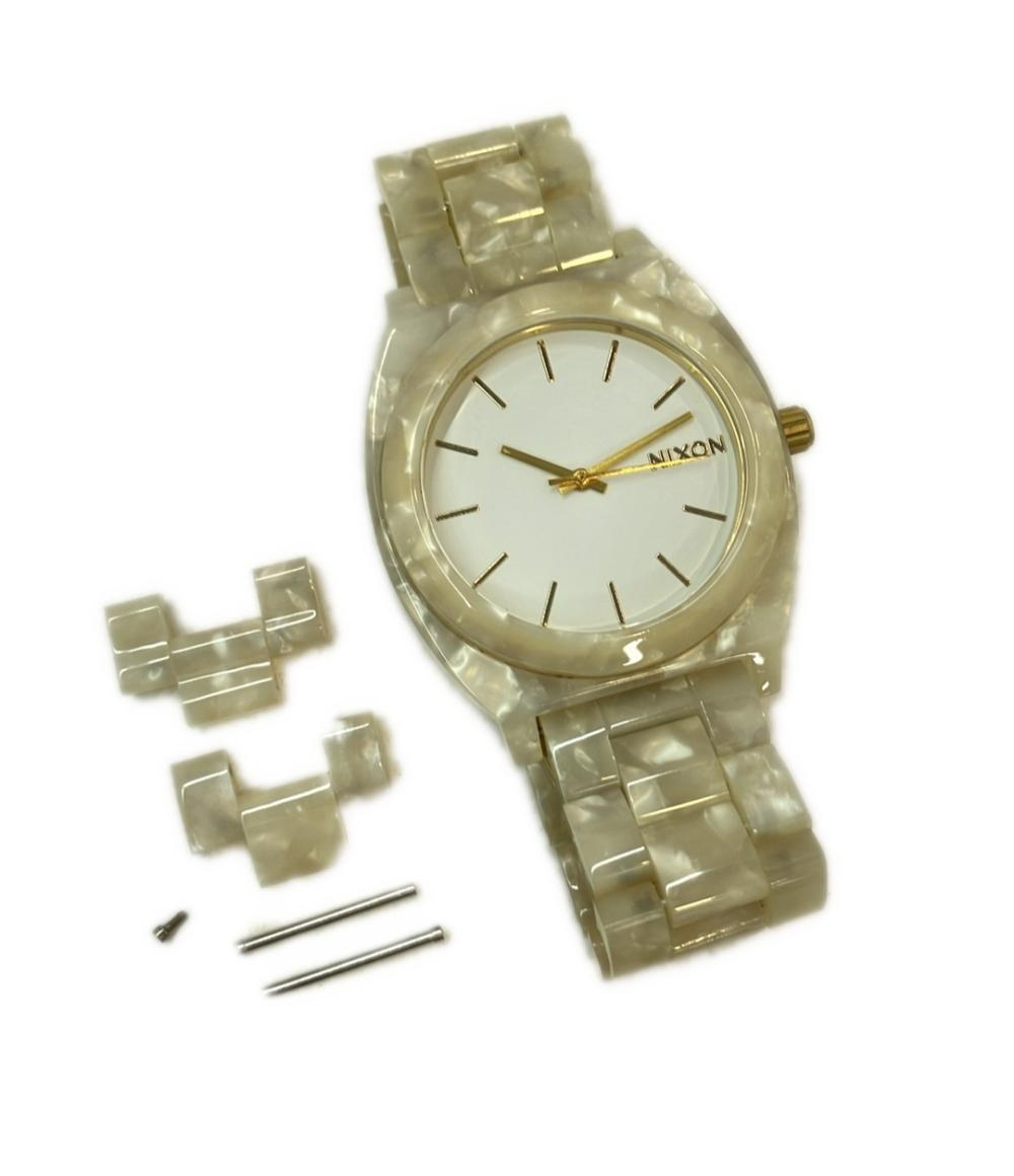 美品 NIXON 腕時計 TIME TELLER ACETATE クオーツ ホワイト A327-2031 メンズ ニクソン