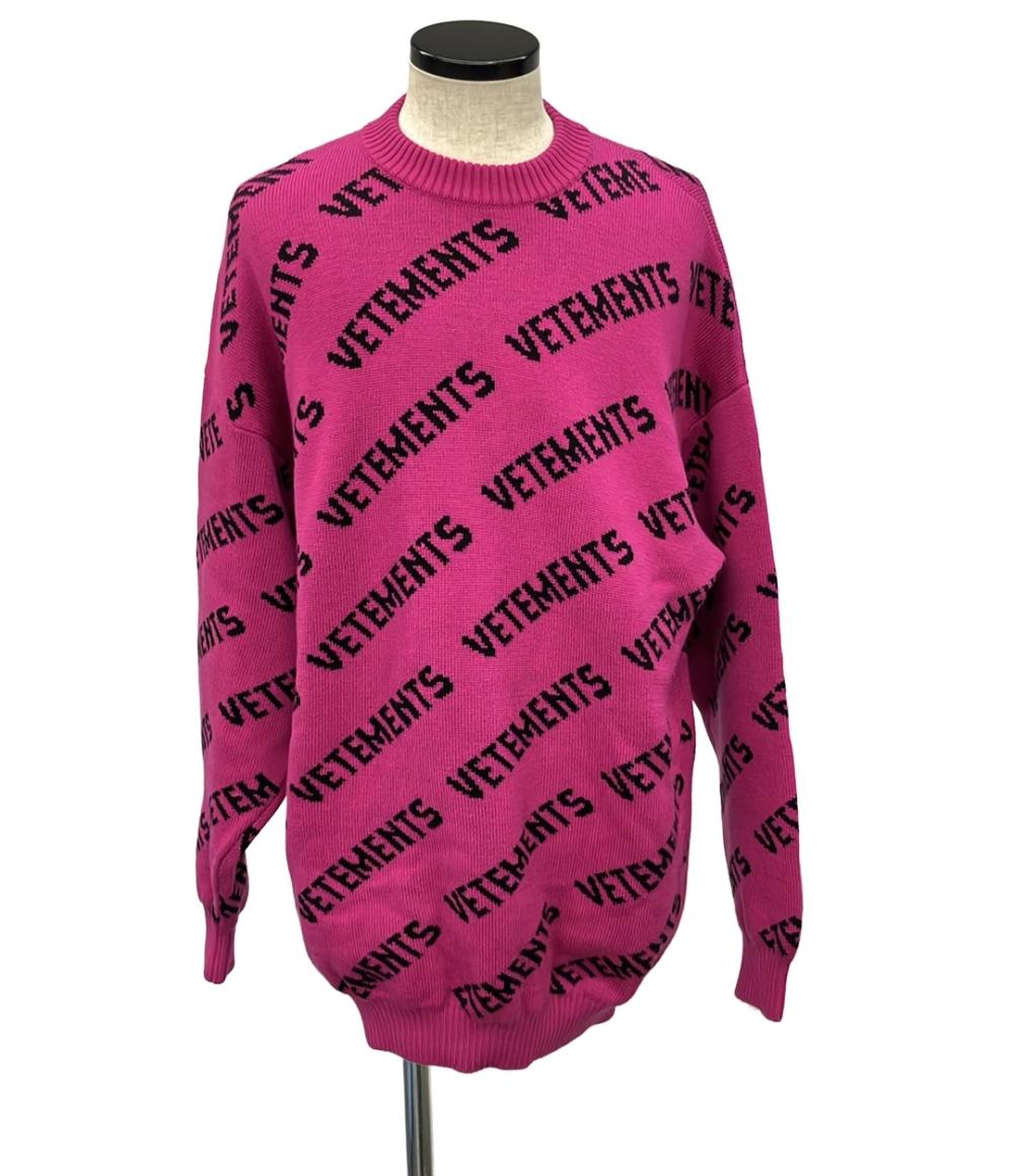 美品 ヴェトモン 長袖ニット ロゴ メンズ SIZE XS VETEMENTS – Rehello