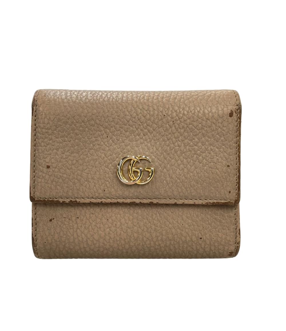 GUCCI 三つ折り財布 レザー GGマーモント 546584 0416 レディース