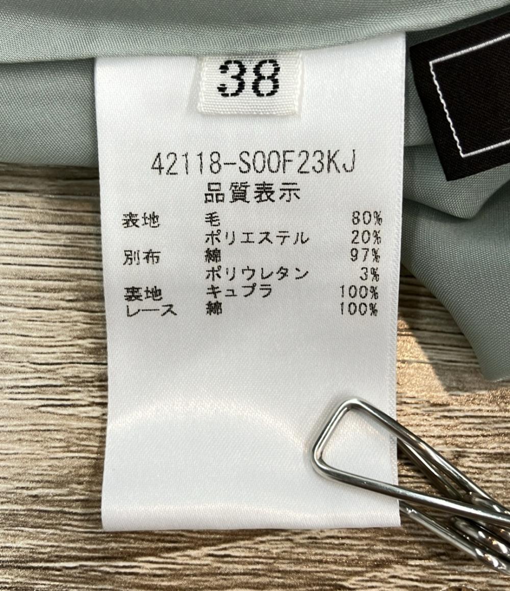 美品 FOXEY ノースリーブワンピース ドレス ロジーリリー スモーキーミント A1 42118-S00F23KJ レディース SIZE 38 (S) フォクシー