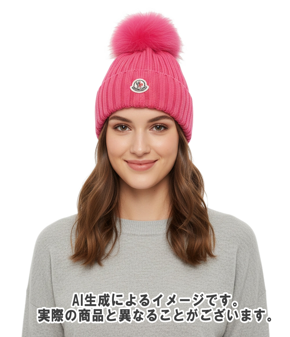 美品 MONCLER ニット帽 レディース モンクレール