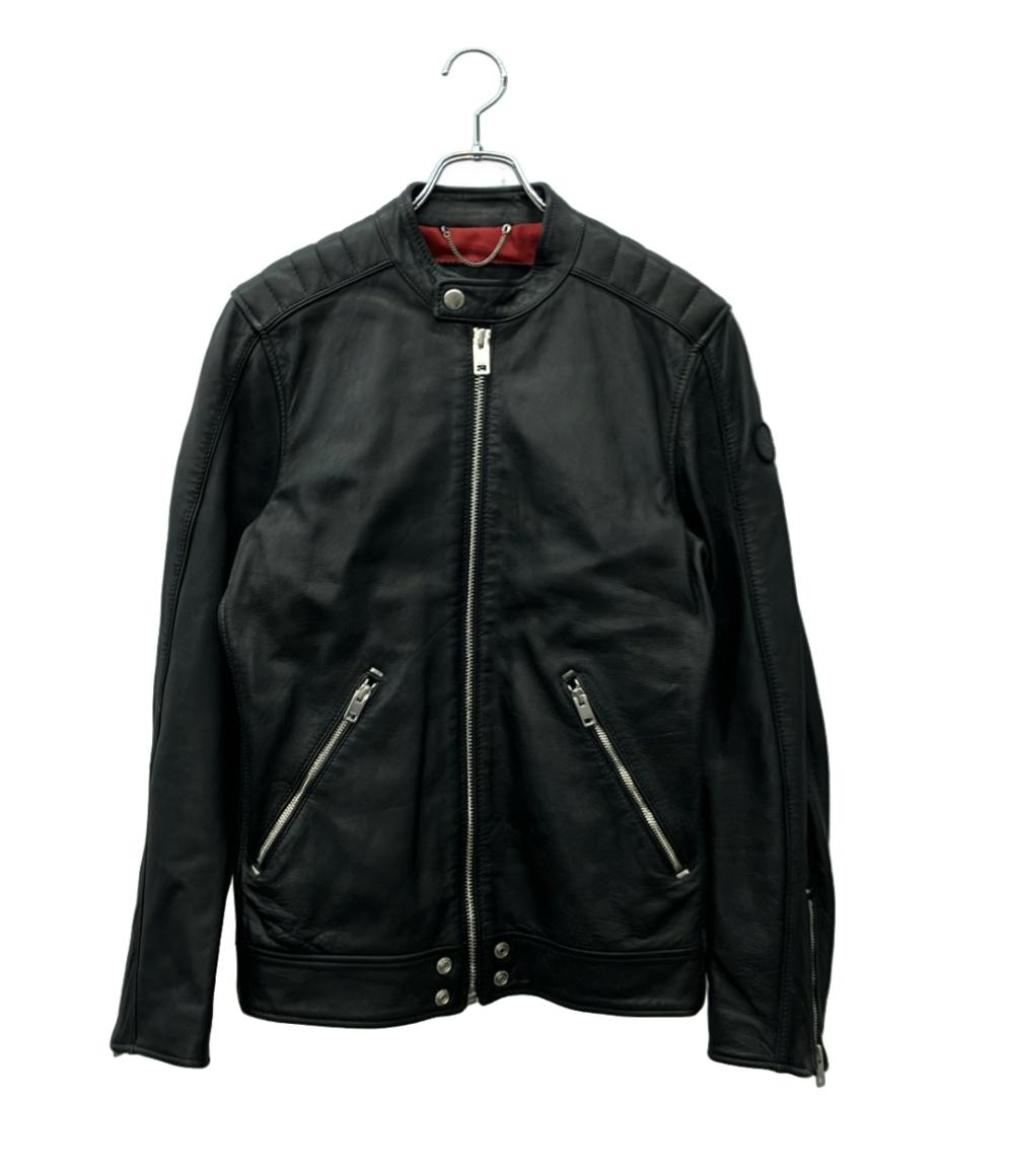 DIESEL レザージャケット ライダース シープ スキン 裏地レッド