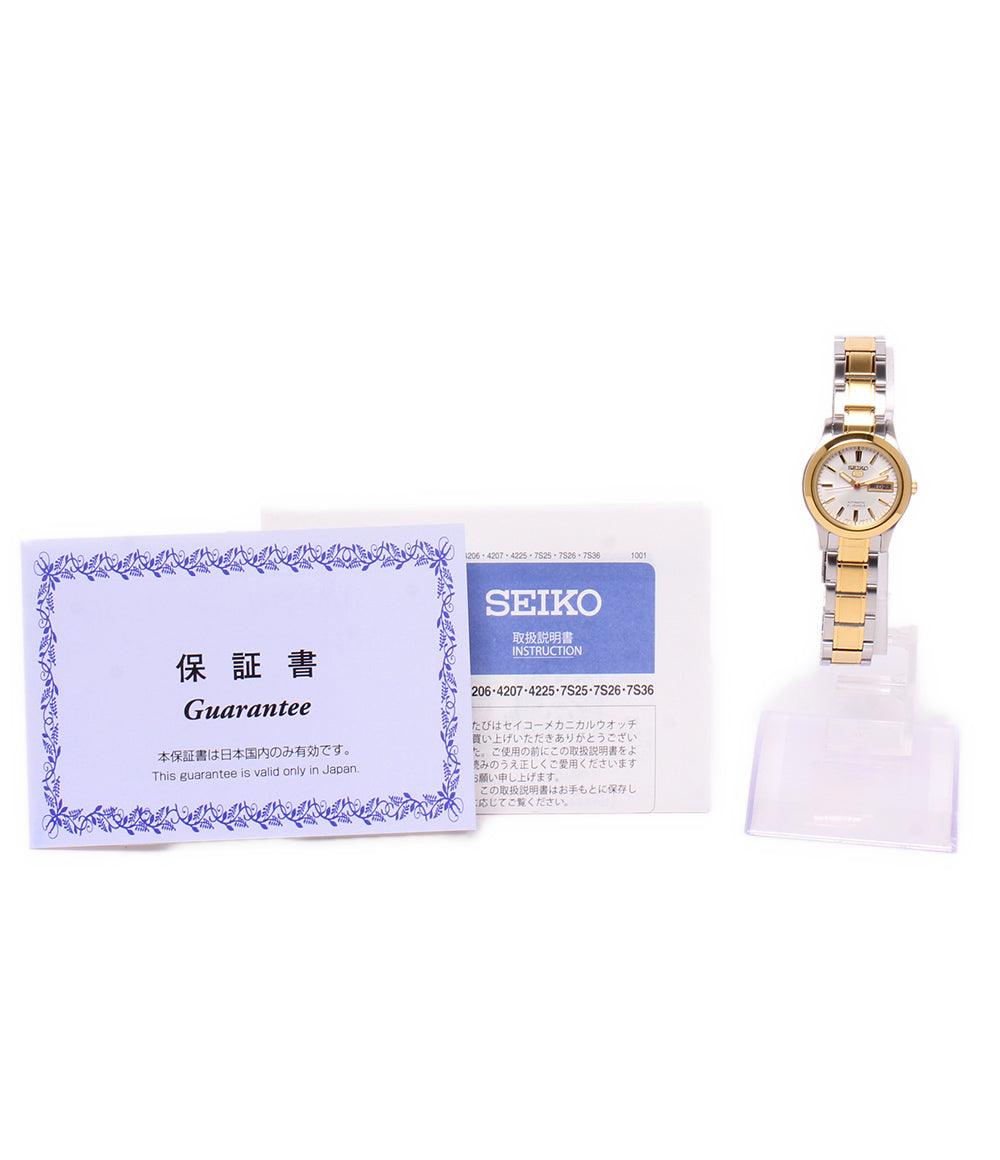 SEIKO 腕時計 SYMD90K1 セイコー5 自動巻き ホワイト 4207-01F0 レディース セイコー