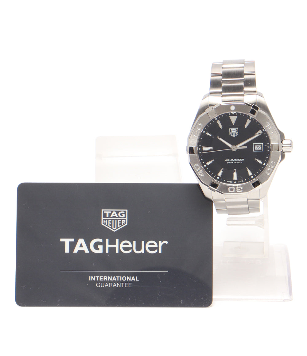 美品 TAG HEUER 腕時計 アクアレーサー クオーツ ブラック WAY1110 BA0928 メンズ タグホイヤー