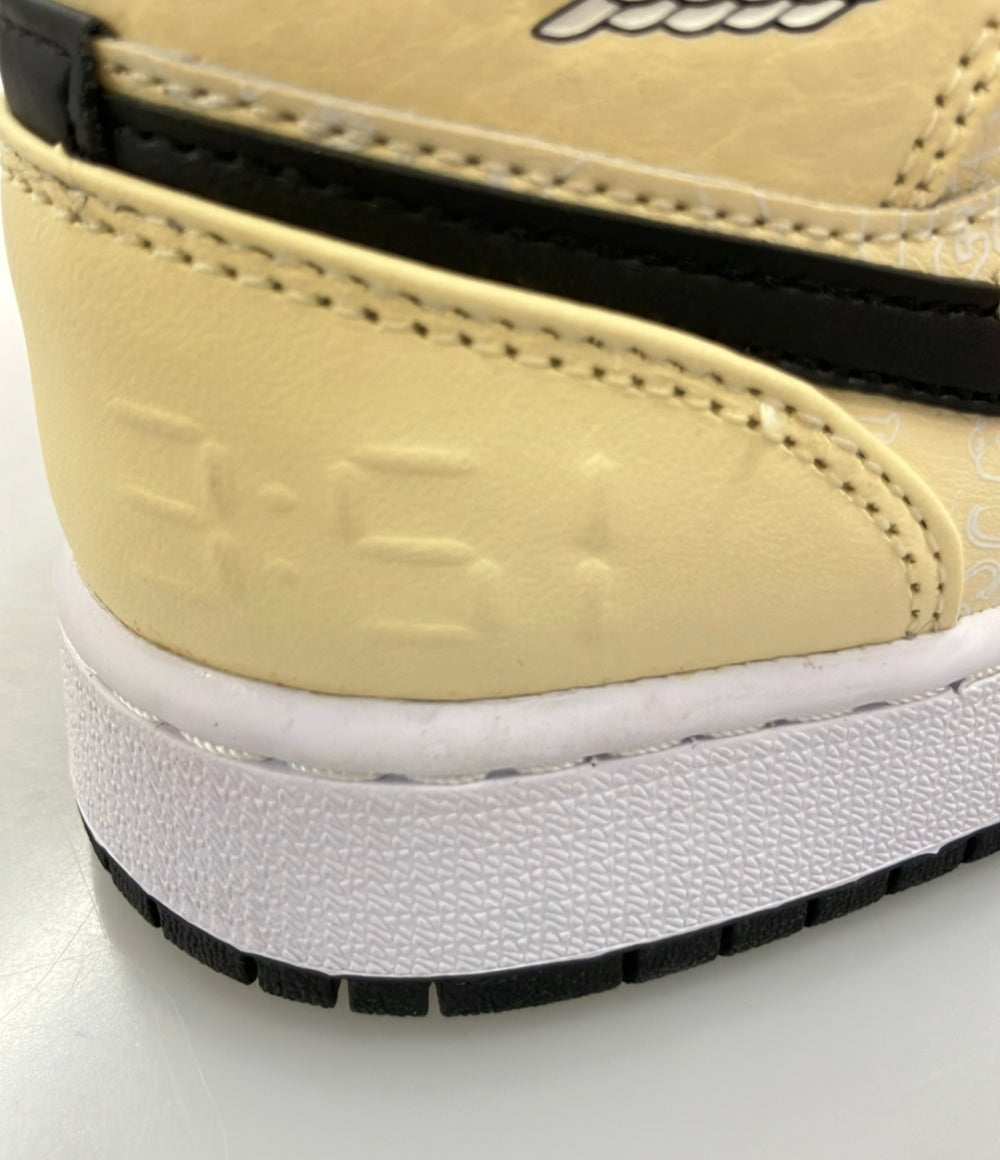 美品 NIKE ミドルカットスニーカー エアジョーダン1 ミッド SS GS DV7012-100 キッズ SIZE 22.5 (M) ナイキ