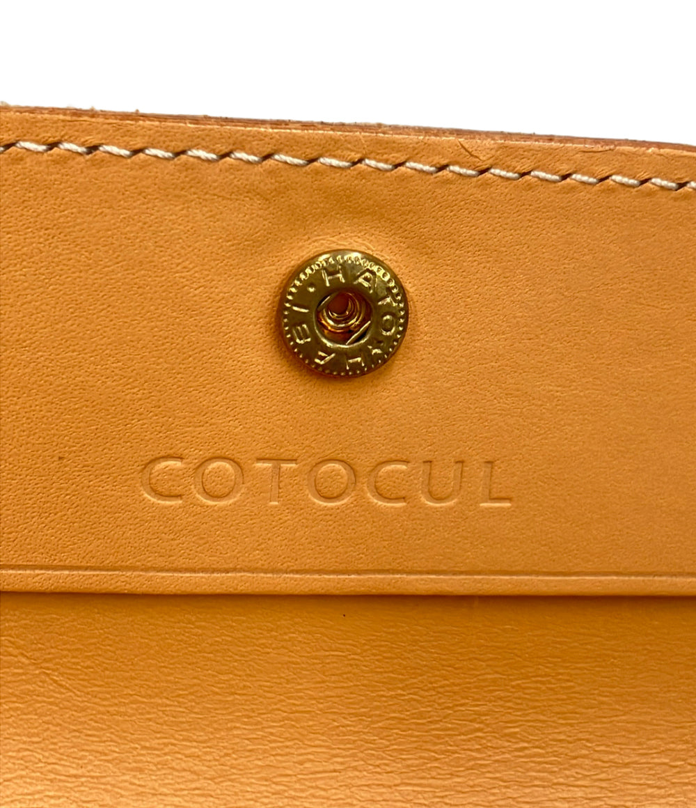 美品 COTOCUL 二つ折り財布 革 レディース コトカル