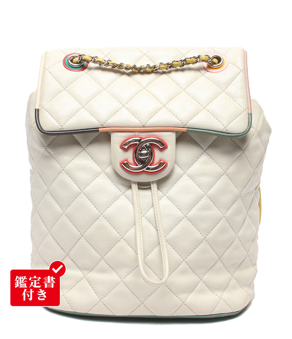 【美品】 CHANEL　マトラッセリュック　希少シルバー金具 CHANEL リュック バックパック シルバー金具 マトラッセ シングル