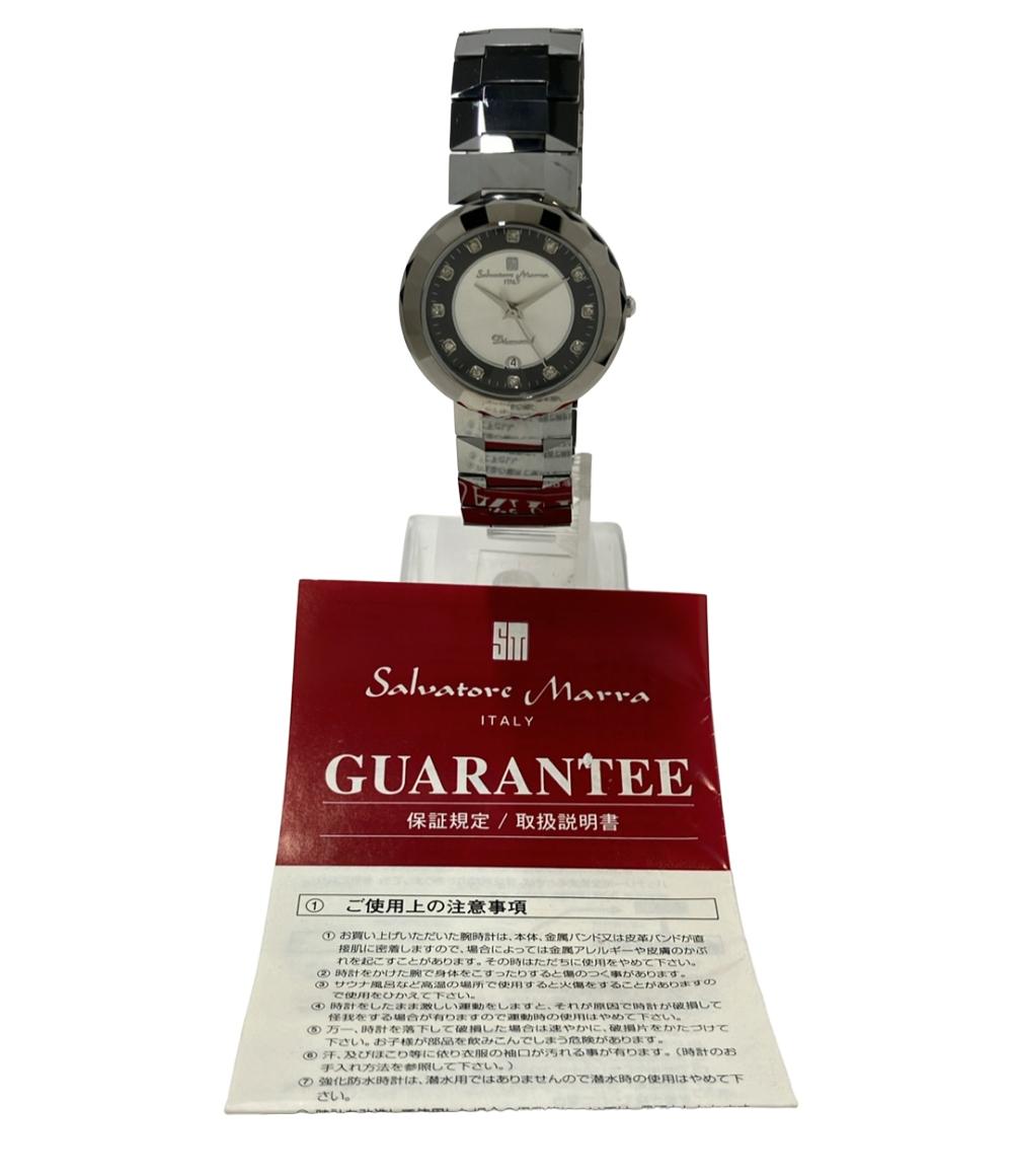 サルバトーレマーラ 腕時計 クオーツ シルバー SM-7010 レディース Salvatore Marra