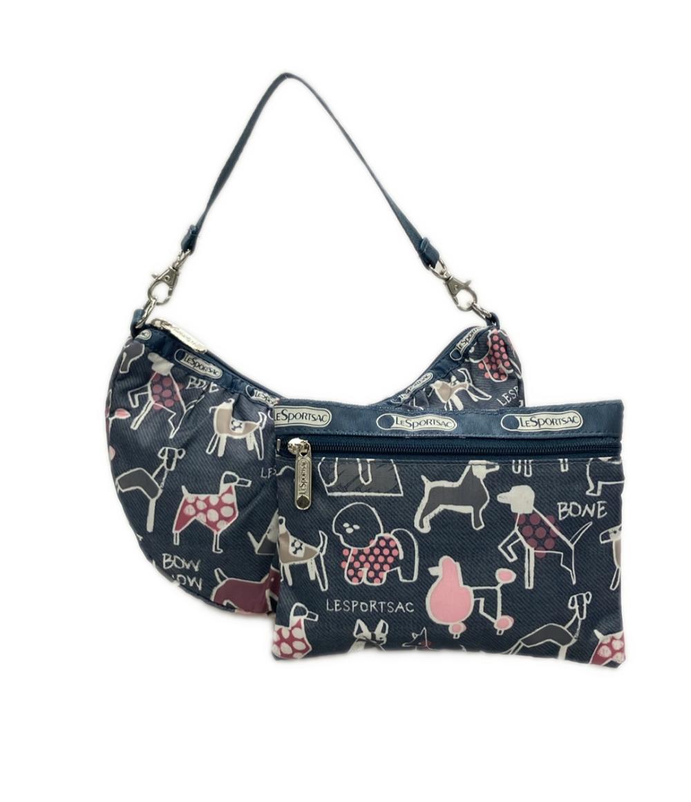 美品 LeSportsac ショルダーバッグ 2WAY 肩掛け 斜め掛け ポリエステル レディース レスポートサック