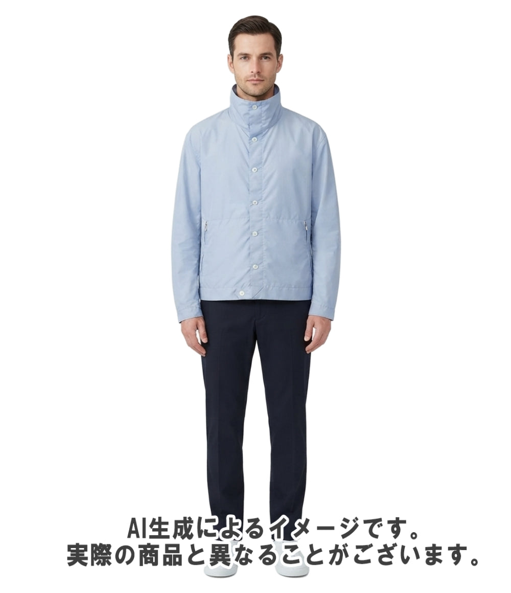 HERMES コットンナイロン スタンドカラー シャツジャケット H556100H4 メンズ SIZE 38 (S) エルメス