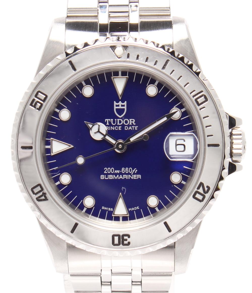 TUDOR Submariner 自動巻き腕時計　稼働品 TUDOR 腕時計 サブマリーナ 自動巻き ブルー REF.75190 メンズ