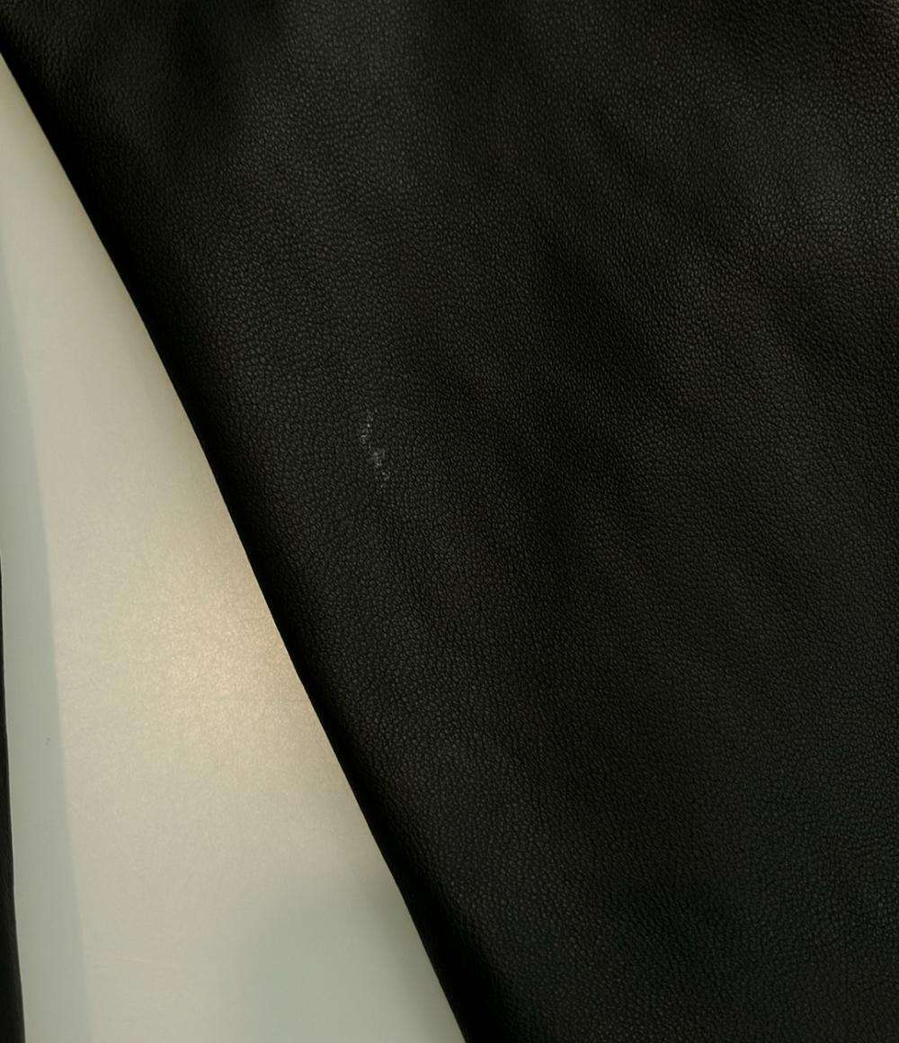 HELMUT LANG レザージャケット ブルゾン シープスキン フーディ ライダース 16-5304151 レディース SIZE P (XS) ヘルムートラング