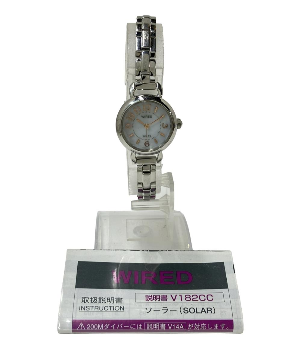 セイコー 腕時計 WIRED ワイアード ソーラー ホワイト V117-0CH0 レディース SEIKO