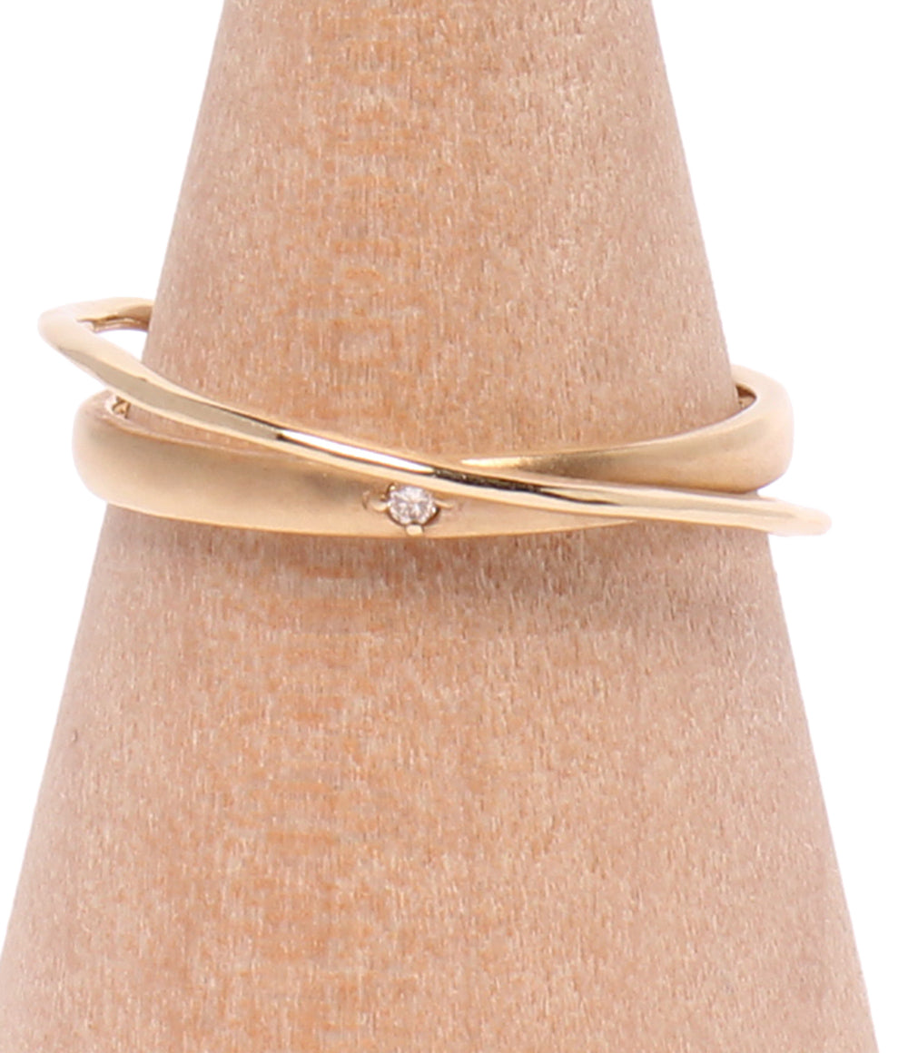 美品 SIENA ROSE リング 指輪 K10 ダイヤ 0.01ct レディース SIZE 13号 