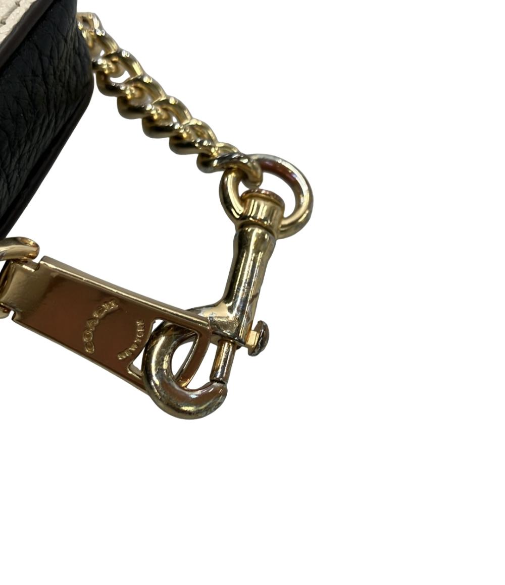 美品 コーチ コインケース パスケース チェーンストラップ付き CW883 レディース COACH