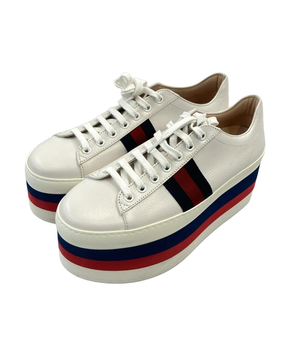 GUCCI ローカットスニーカー 厚底 シェリーライン レディース SIZE 38 