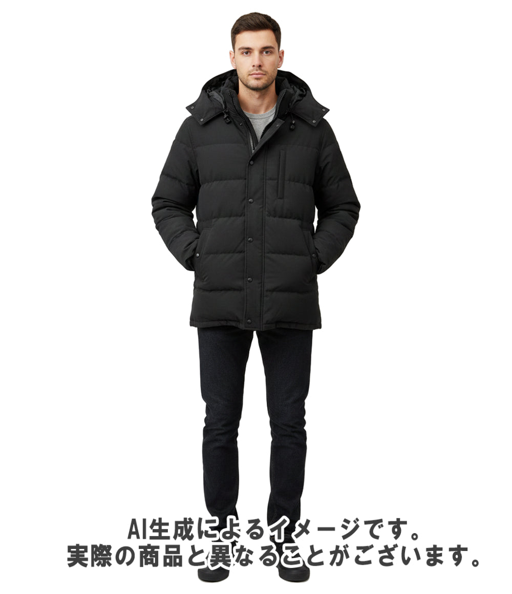 CANADA GOOSE ダウンジャケット Carson Parka スナップボタン ダブルジップ メンズ SIZE M カナダグース