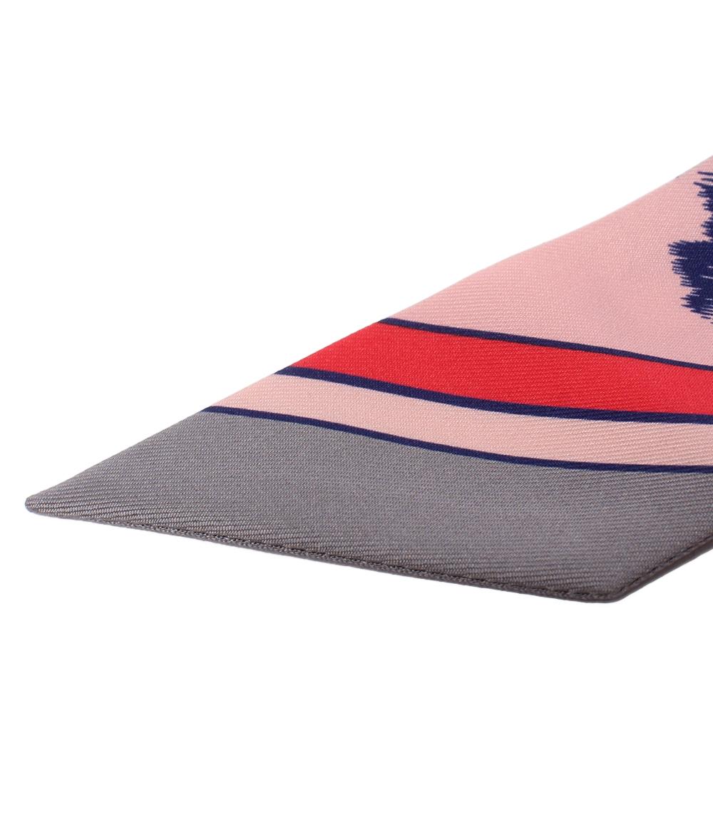 美品 HERMES ツイリー スカーフ シルク100% WOW レディース メンズ エルメス