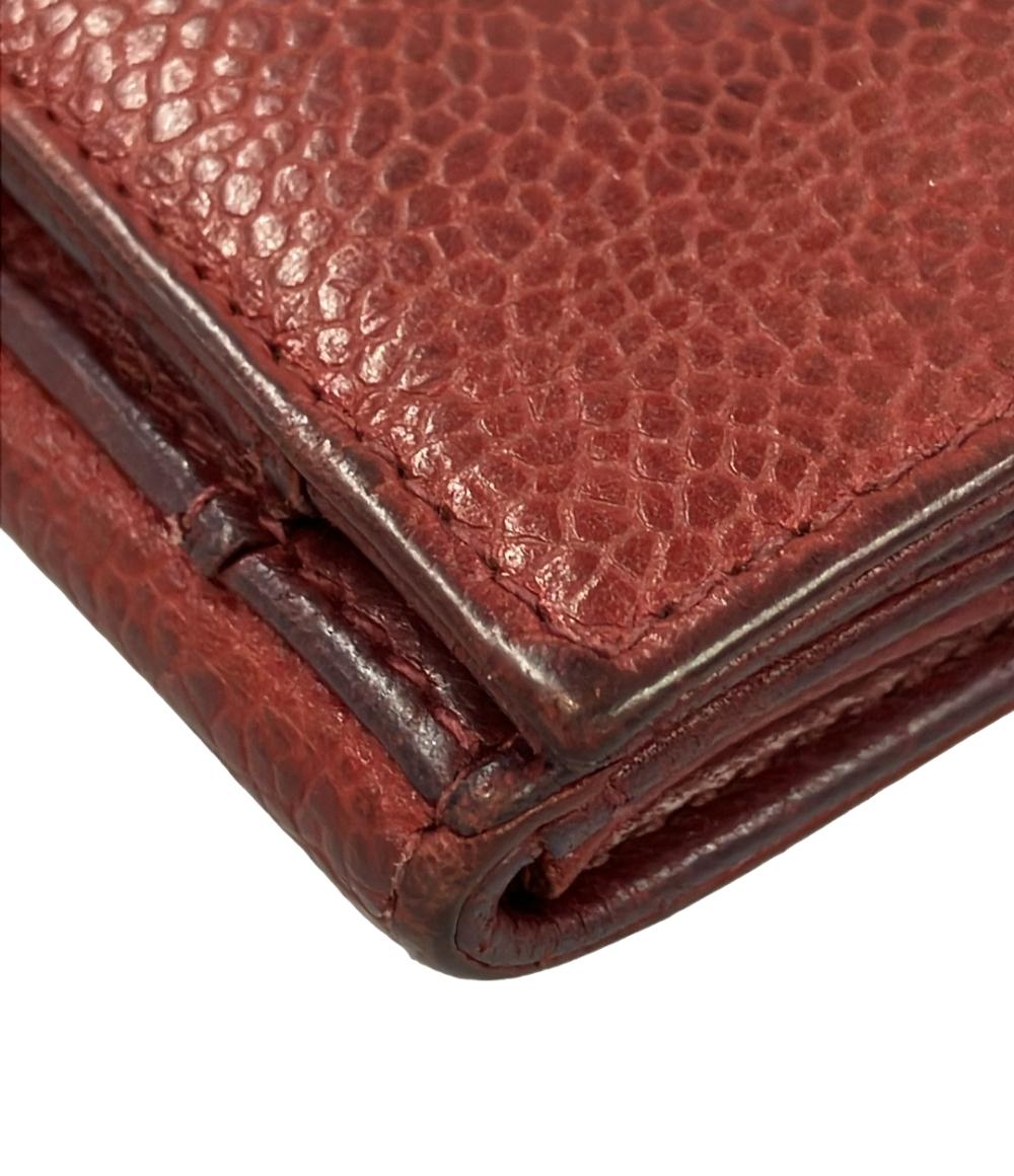 訳あり シャネル 三つ折り財布 キャビアスキン レディース CHANEL