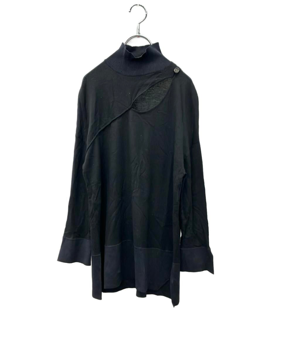 Christian Dior 長袖ニット モックネック スリットニット CDボタン 