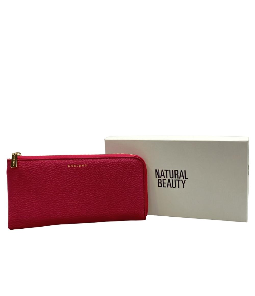 美品 NATURAL BEAUTY L字ファスナー長財布 レディース ナチュラルビューティー