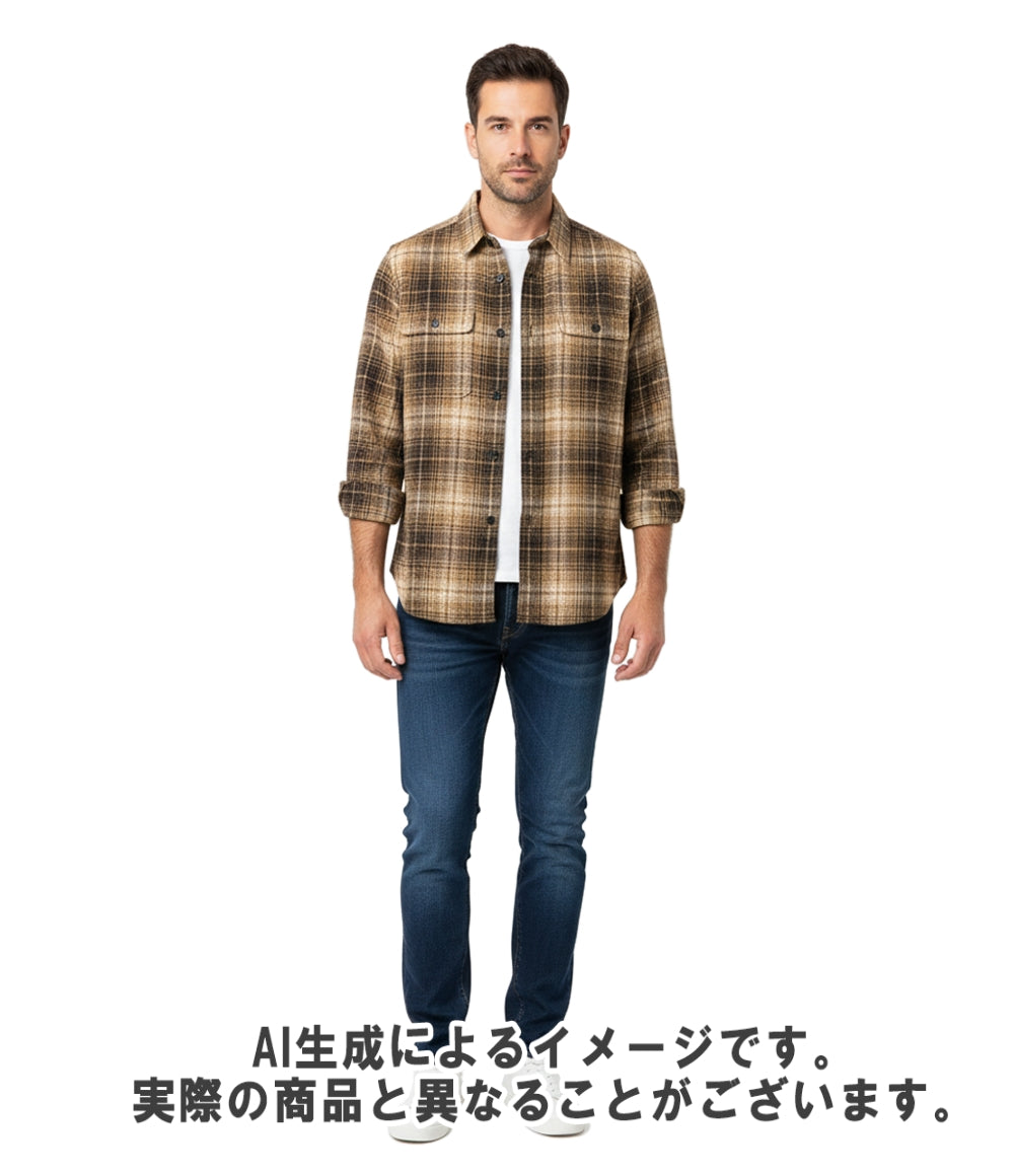 SAINT LAURENT 長袖 チェック シャツ 326821 Y613B メンズ SIZE S サンローラン