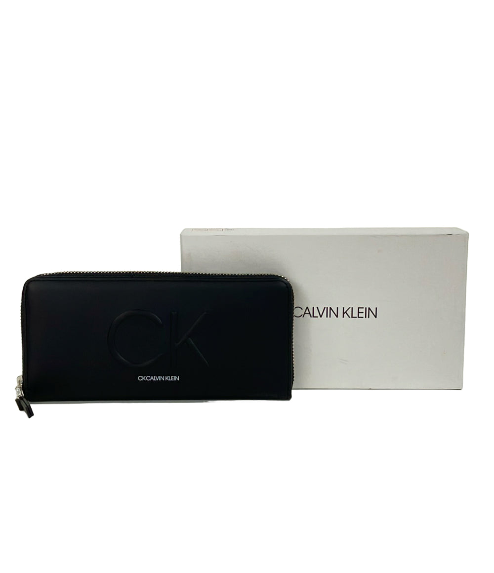 美品 Calvin klein ラウンドファスナー長財布 メンズ カルバンクライン