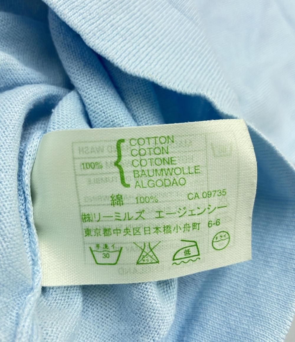 美品 ジョンスメドレー 五分袖ラウンドネックニットセーター 薄手 レディース SIZE L JOHN SMEDLEY