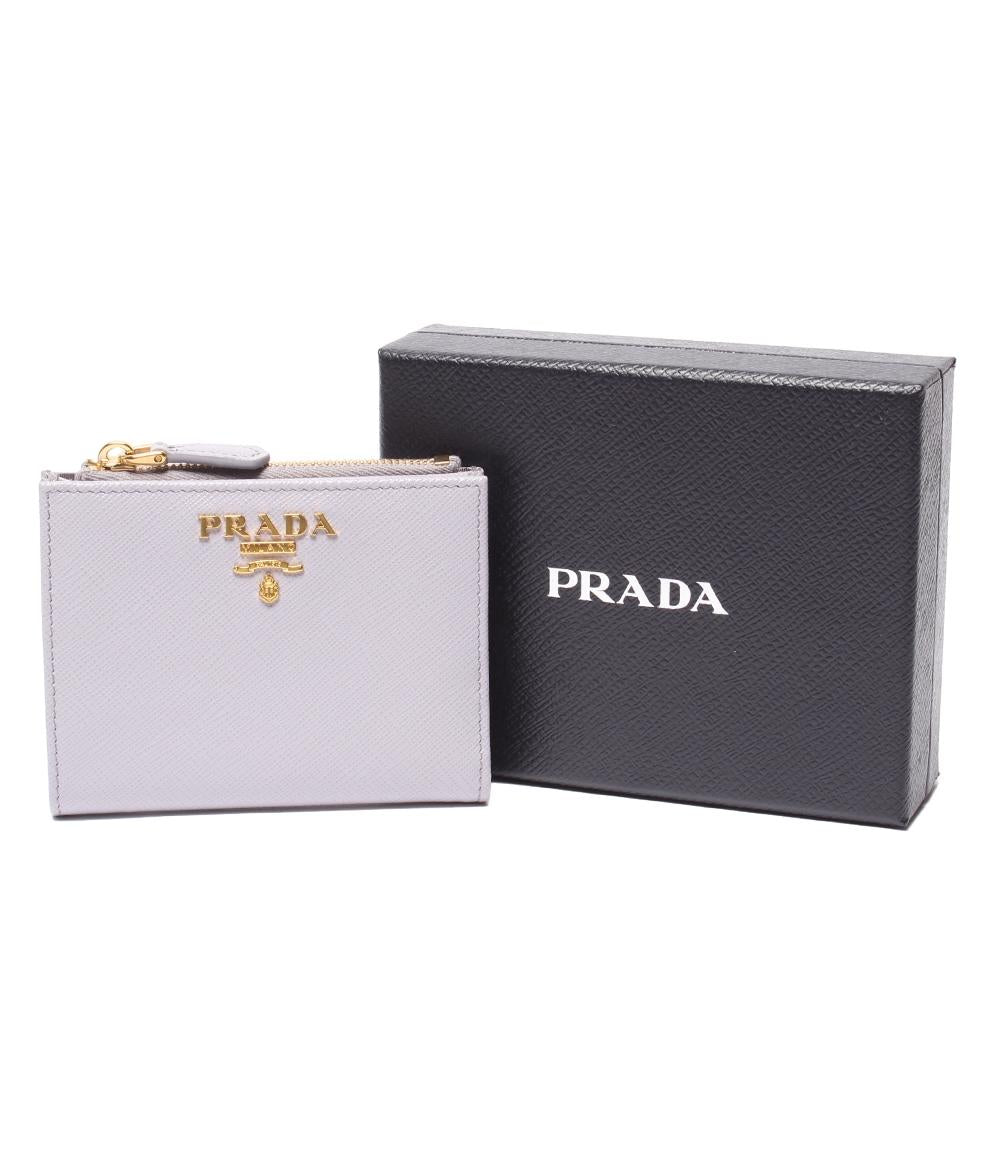 美品 PRADA 二つ折り財布 トライアングル サフィアーノ 1ML050 レディース プラダ
