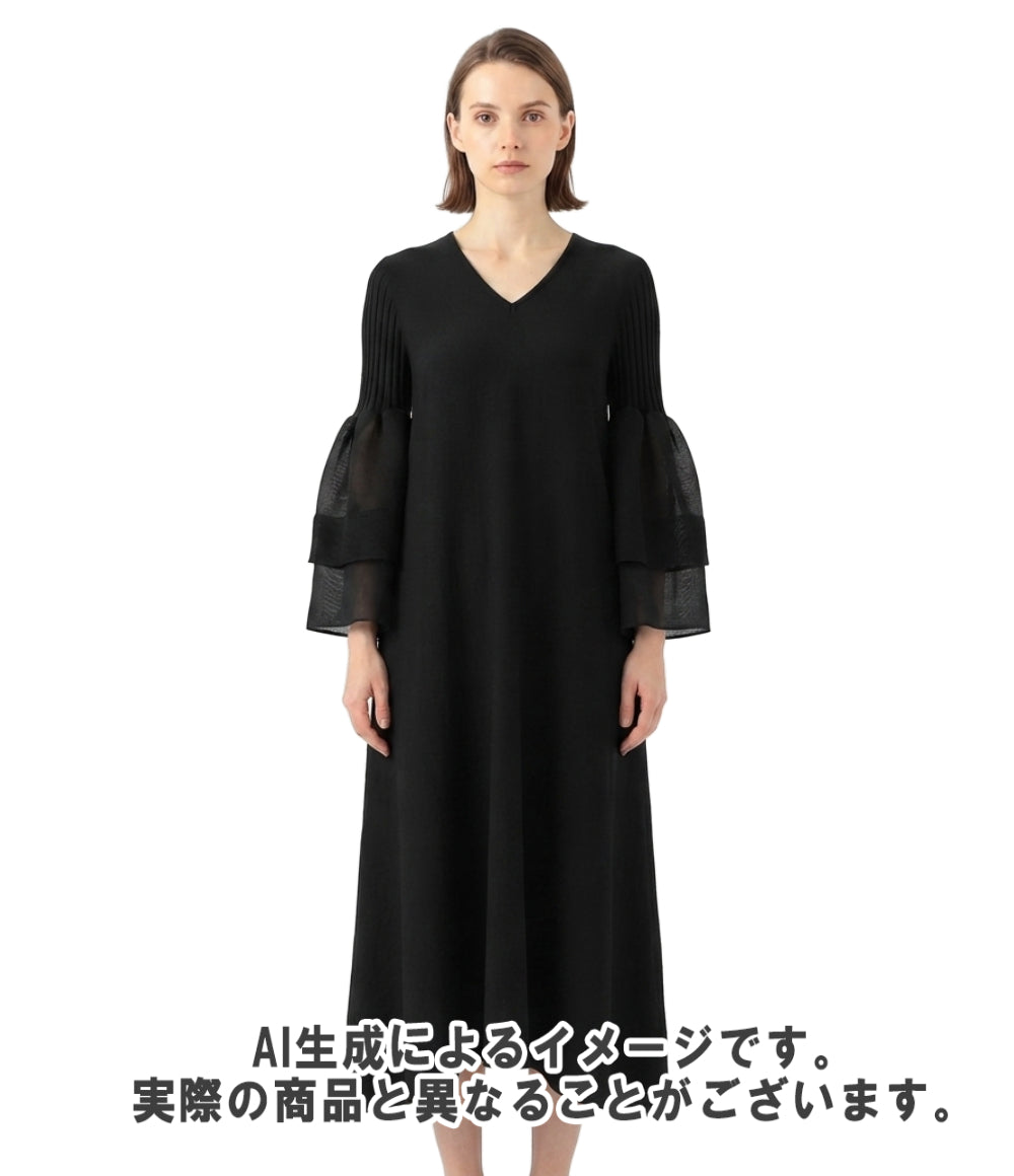 美品 CFCL 長袖ワンピース タグ付き POTTERYLUCENTLONGBELLSLEEVEFLAREDRESS CF011KH139JP00 レディース SIZE 1 (S) シーエフシーエル