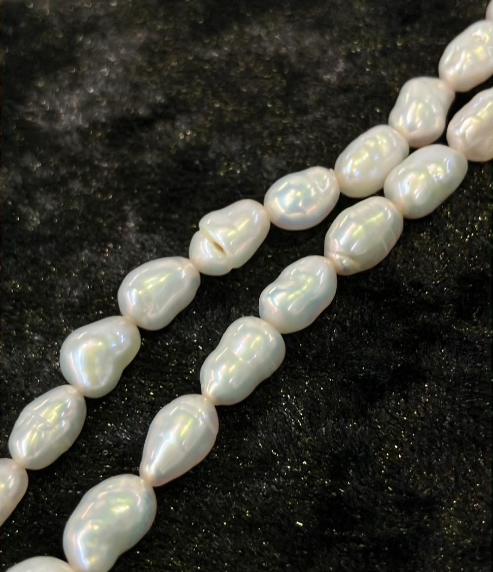 2連ロングネックレス SV 淡水パール レディース