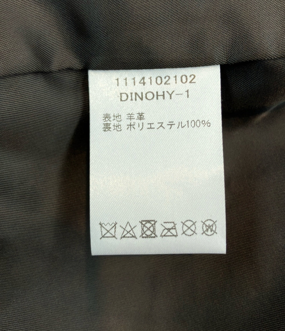 美品 DAMA collection ラムレザージャケット フリル 1114102102 レディース SIZE 13 (XL) ダーマ・コレクション