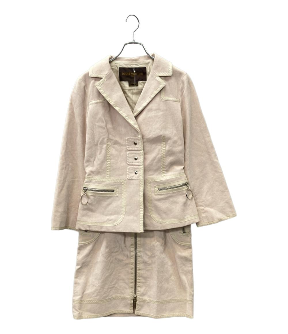 ルイヴィトン LOUIS VUITTON セットアップ ジャケット スカート ルイ・ヴィトン スカートセットアップ コーデュロイ RW061A WIJA11CIA
