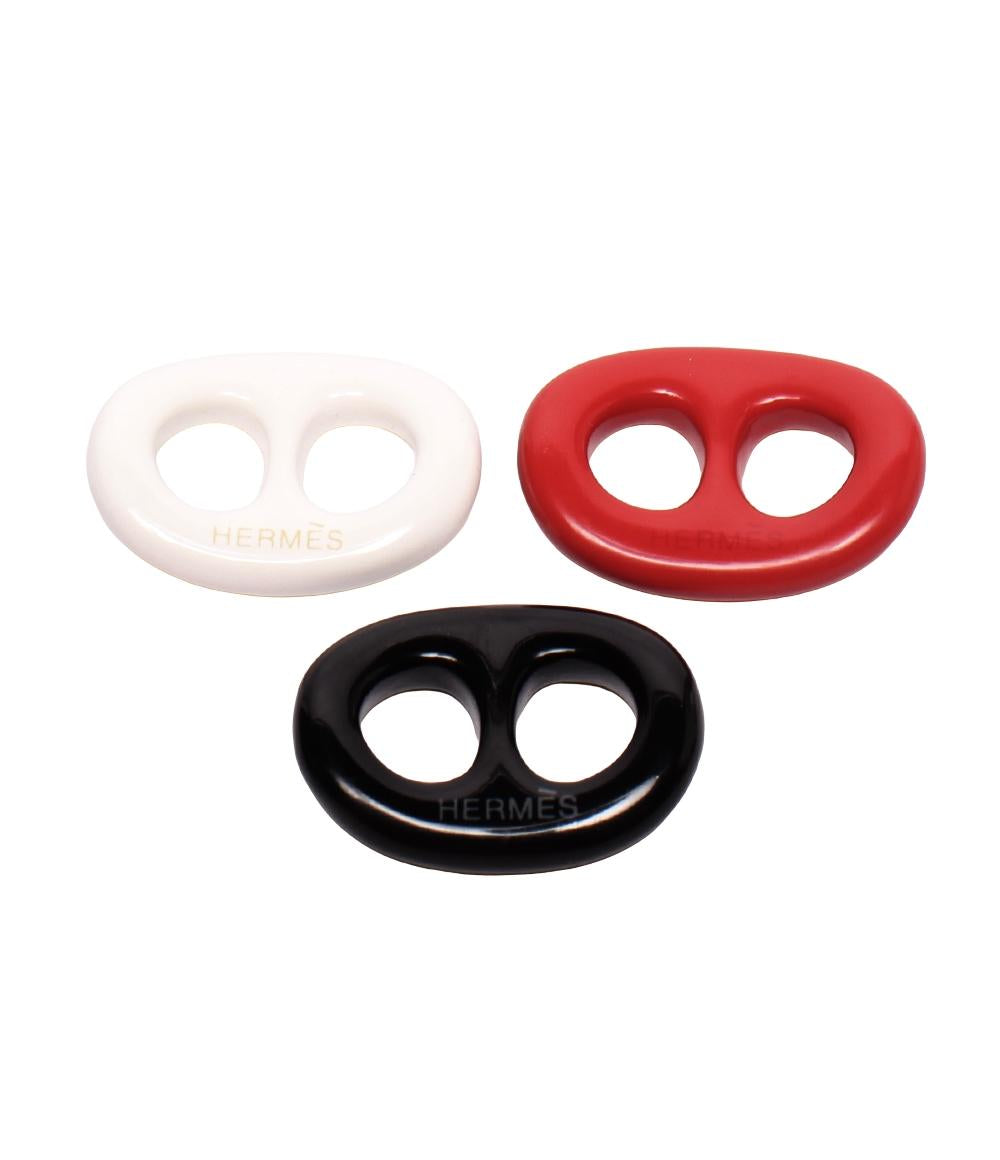 美品 HERMES スカーフリング トリボー 3個セット シェーヌダンクル