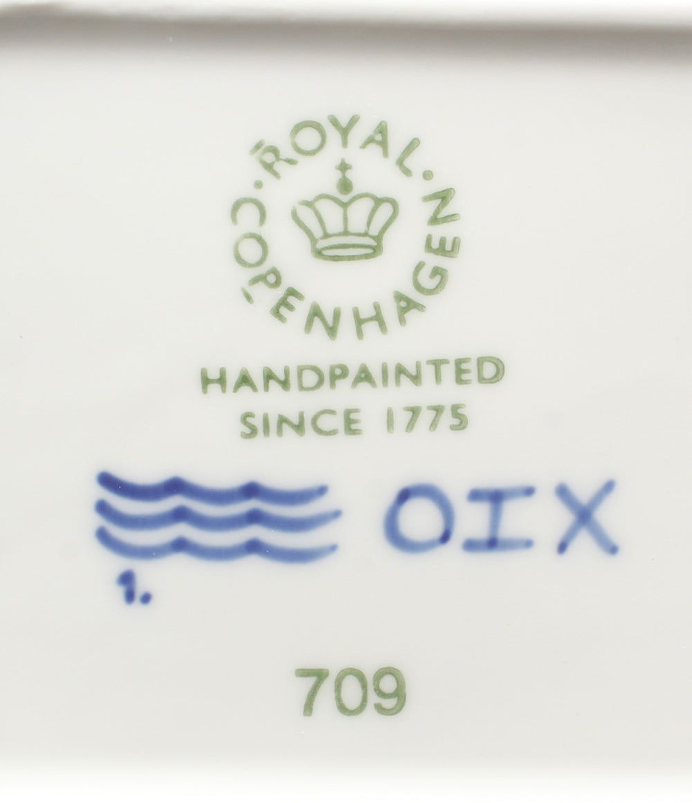 美品 Royal Copenhagen スモールスクエアディッシュ 皿 2点セット 10cm ブルーフルーテッド メガ ロイヤルコペンハーゲン
