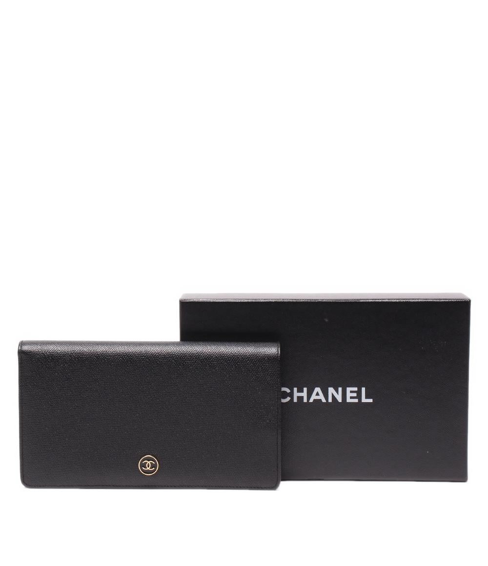 美品 シャネル レザー 長財布 ココボタン A20904 レディース CHANEL