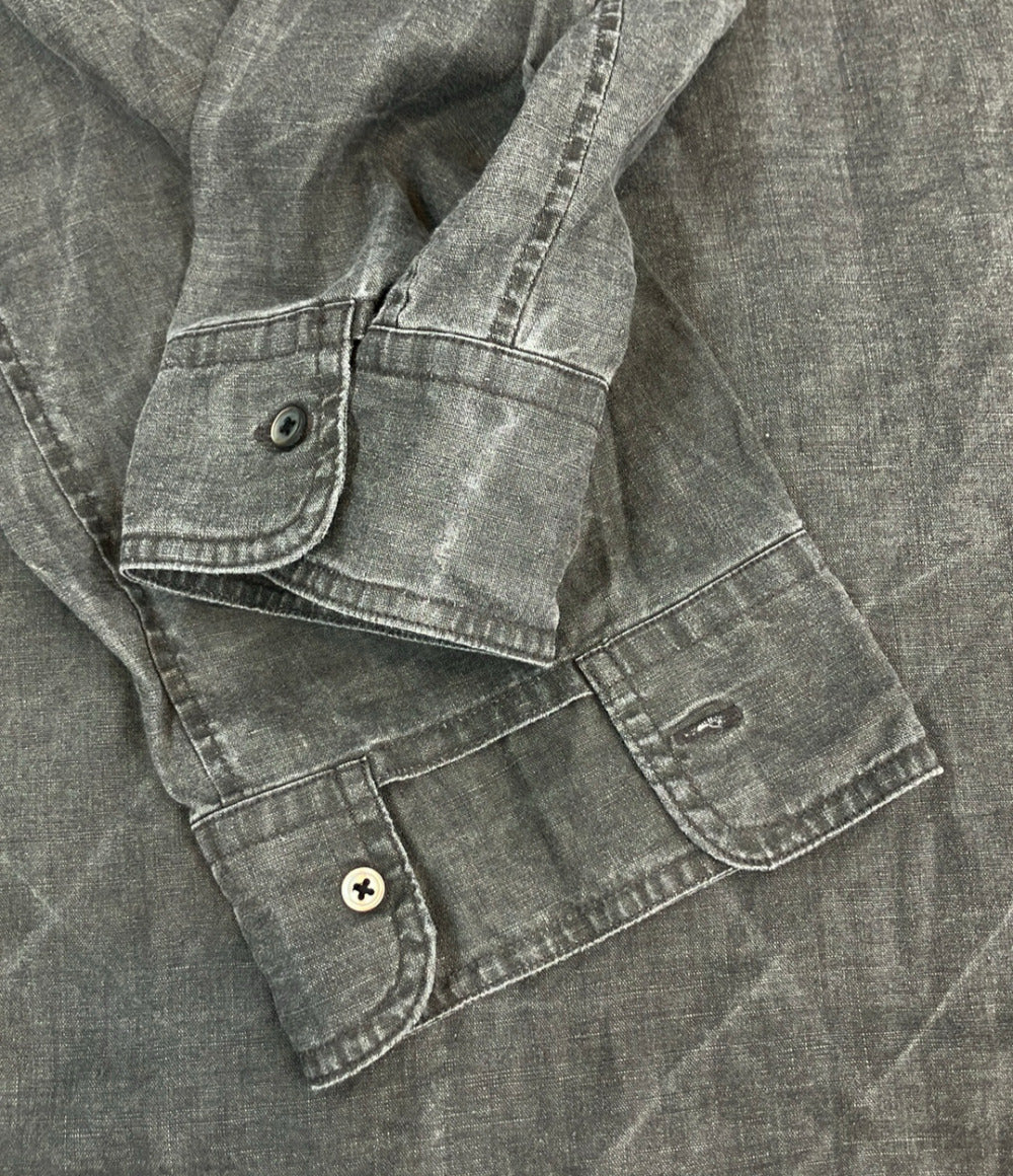 Nigel Cabourn ノーカラー長袖シャツ HENLEY SHIRT HEMP メンズ SIZE 52 (XL) ナイジェルケーボン