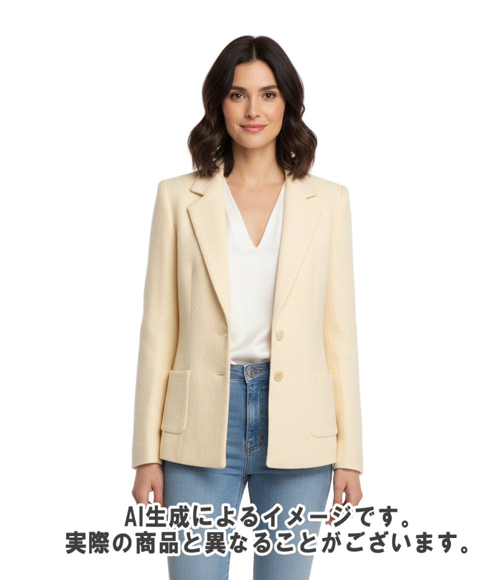 CHANEL テーラードジャケット アイボリー ウール P20557V11746 レディース SIZE 36 (S) シャネル