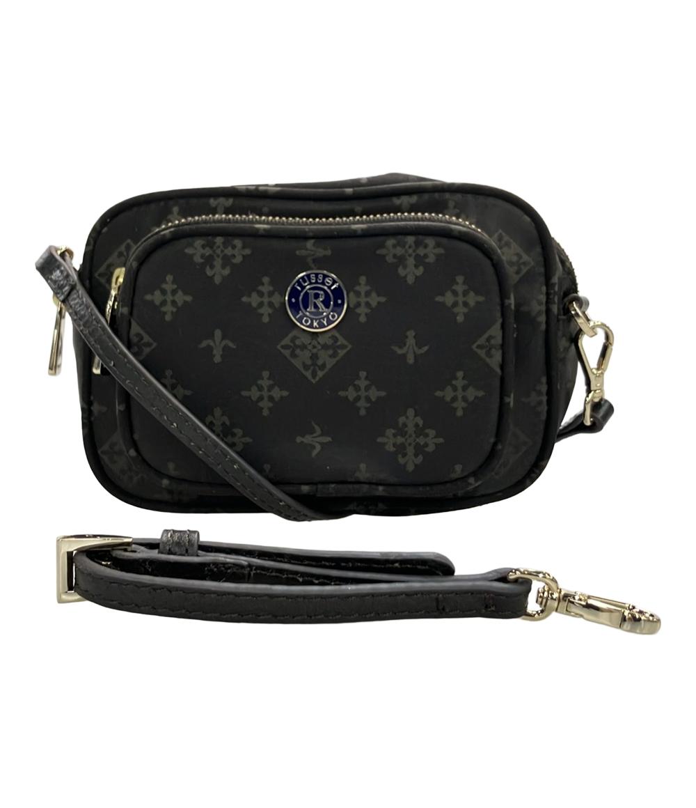 russet（ラシット） ロゴ 斜め掛け ショルダーバッグ ナイロン×レザー  