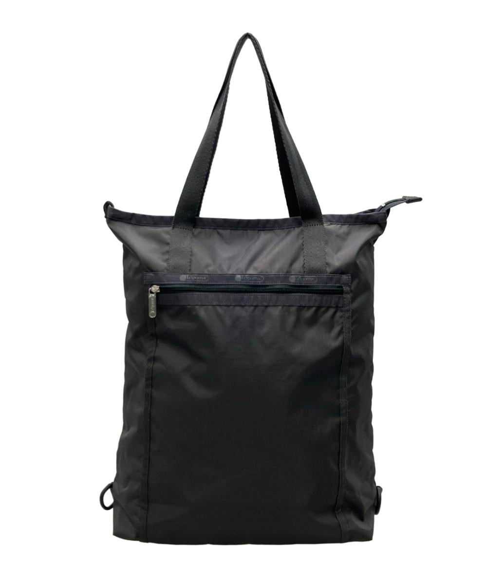 LeSportsac レスポートサック 2WAY リュック トート 黒 美品 