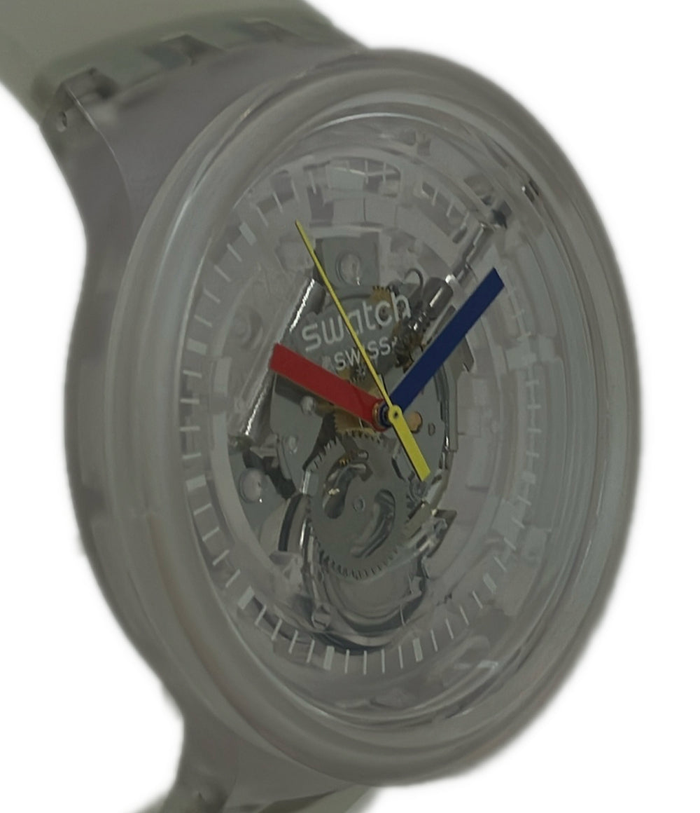 美品 Swatch 腕時計 クオーツ クリア レディース メンズ スウォッチ