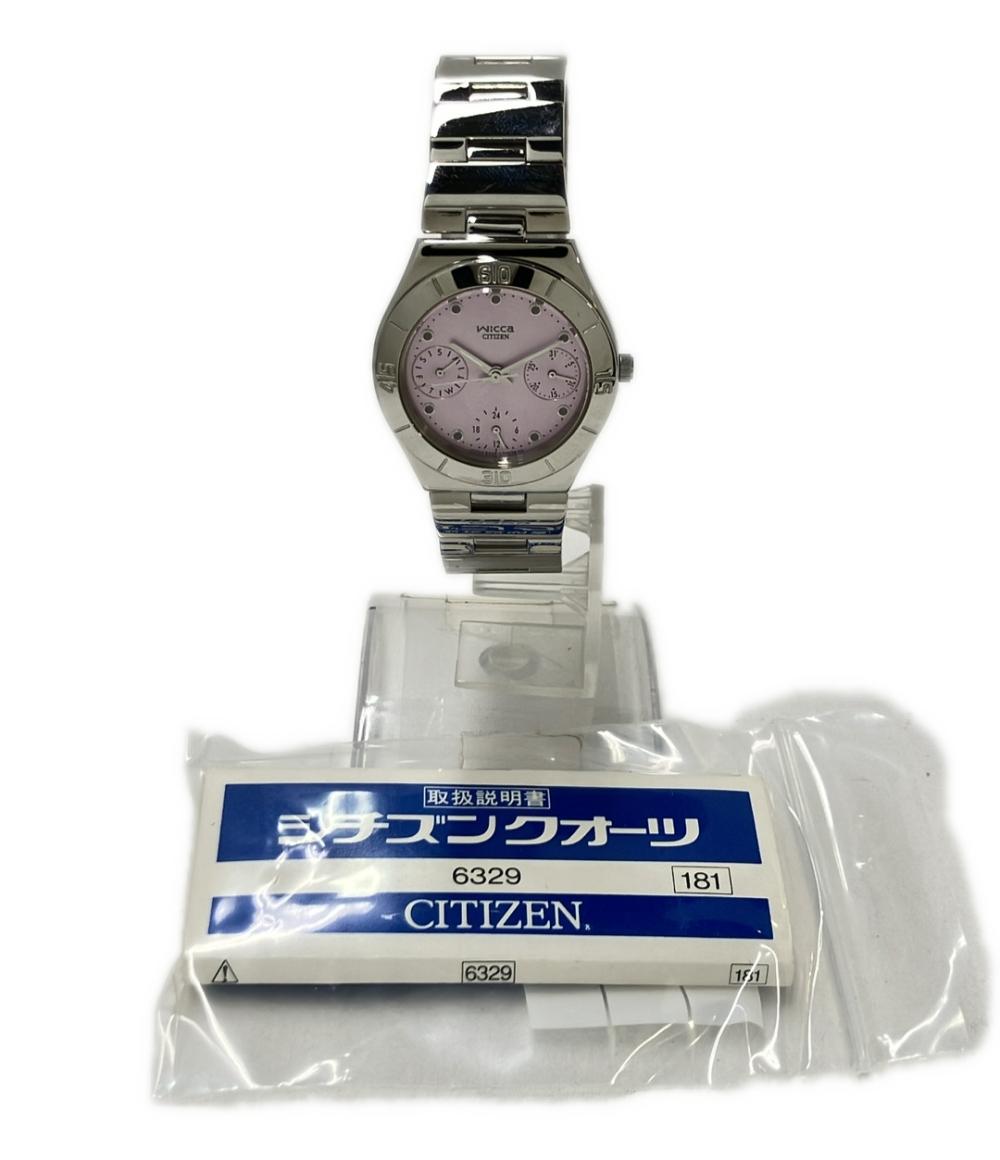 CITIZEN 腕時計 wicca ウィッカ クオーツ ピンク 6329-L20115 レディース シチズン
