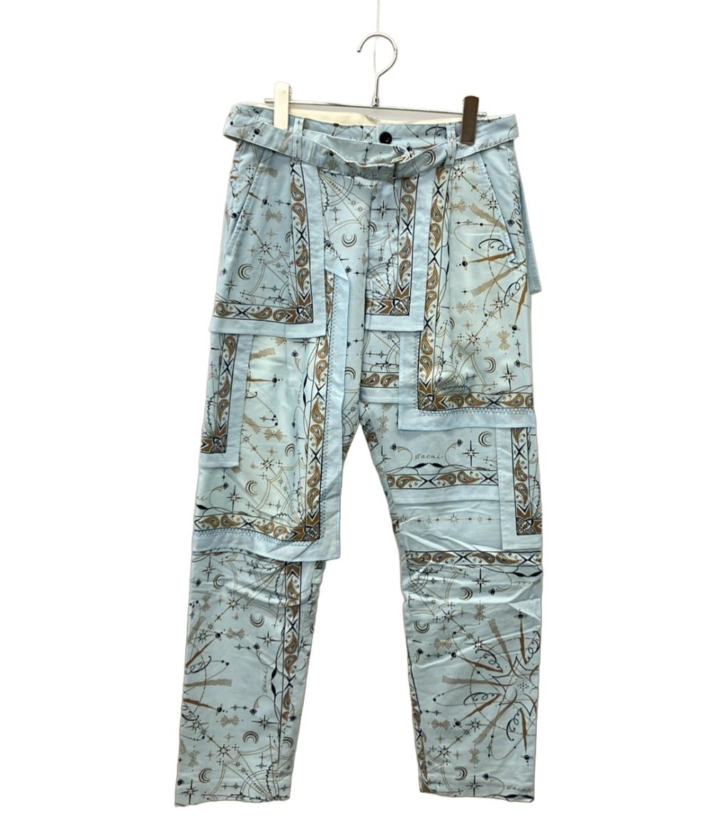 美品 Sacai Dr Woo ロングパンツ バンダナプリントパンツ メンズ SIZE