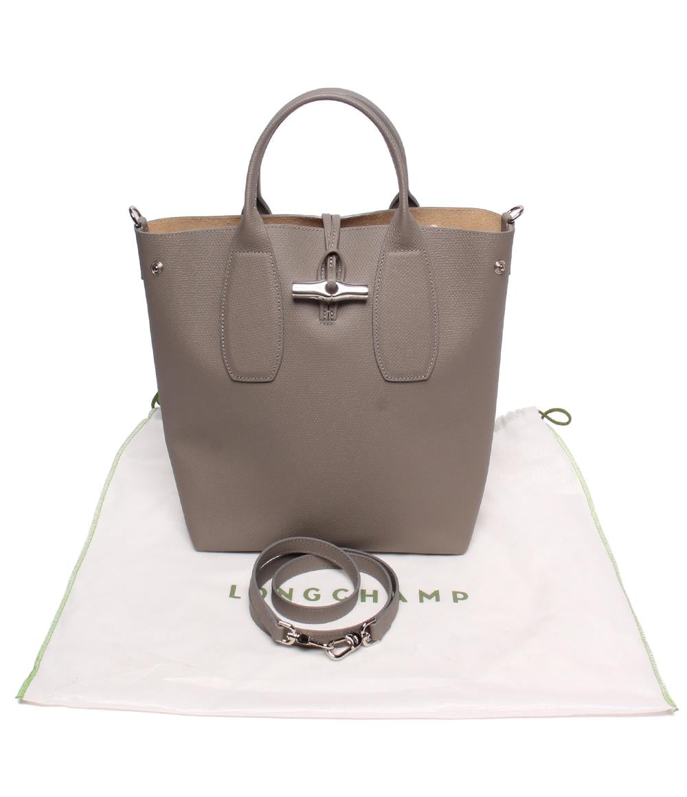 美品 Longchamp 2wayトートバッグ ショルダーバッグ 斜め掛け クロスボディ ロゾ M レディース ロンシャン