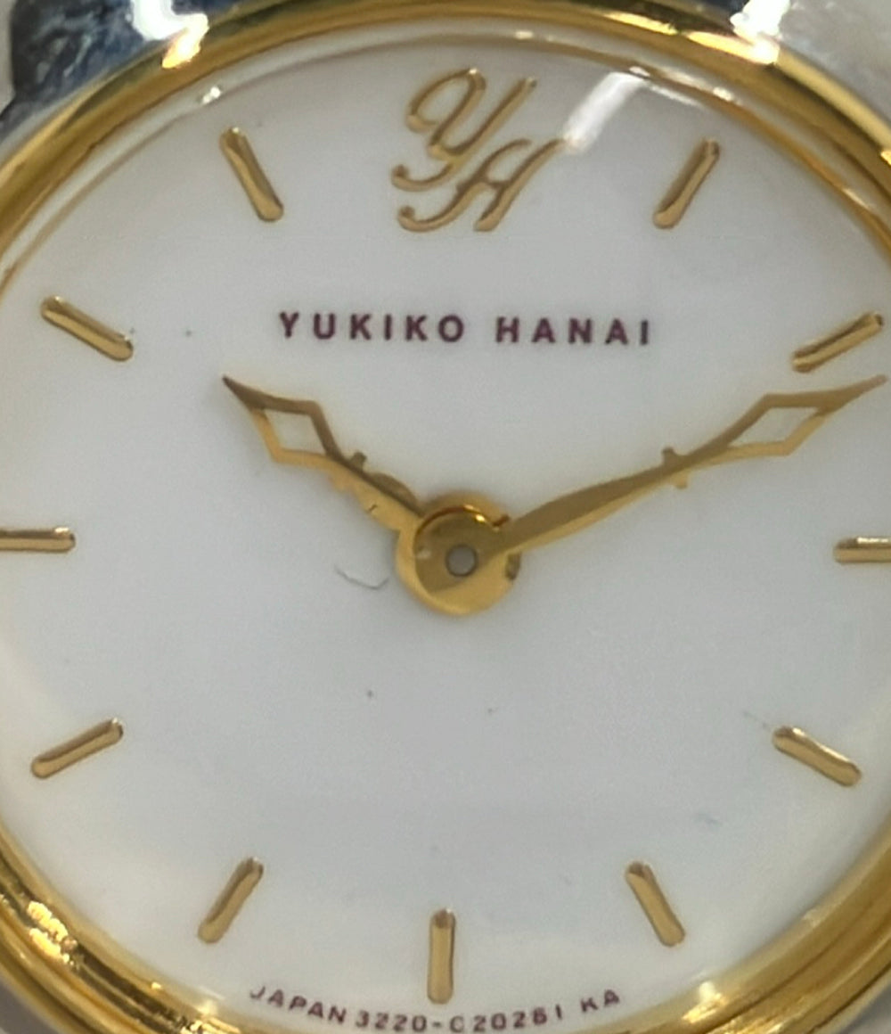 YUKIKO HANAI 腕時計 クオーツ ホワイト 3220-326831 レディース ユキコハナイ