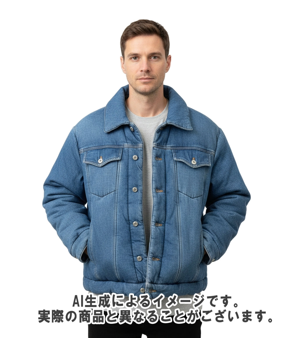 LOEWE デニムジャケット 22AW パテッド デニム トラッカー ジャケット 中綿 H526Y50X09 メンズ SIZE 46 (M) ロエベ