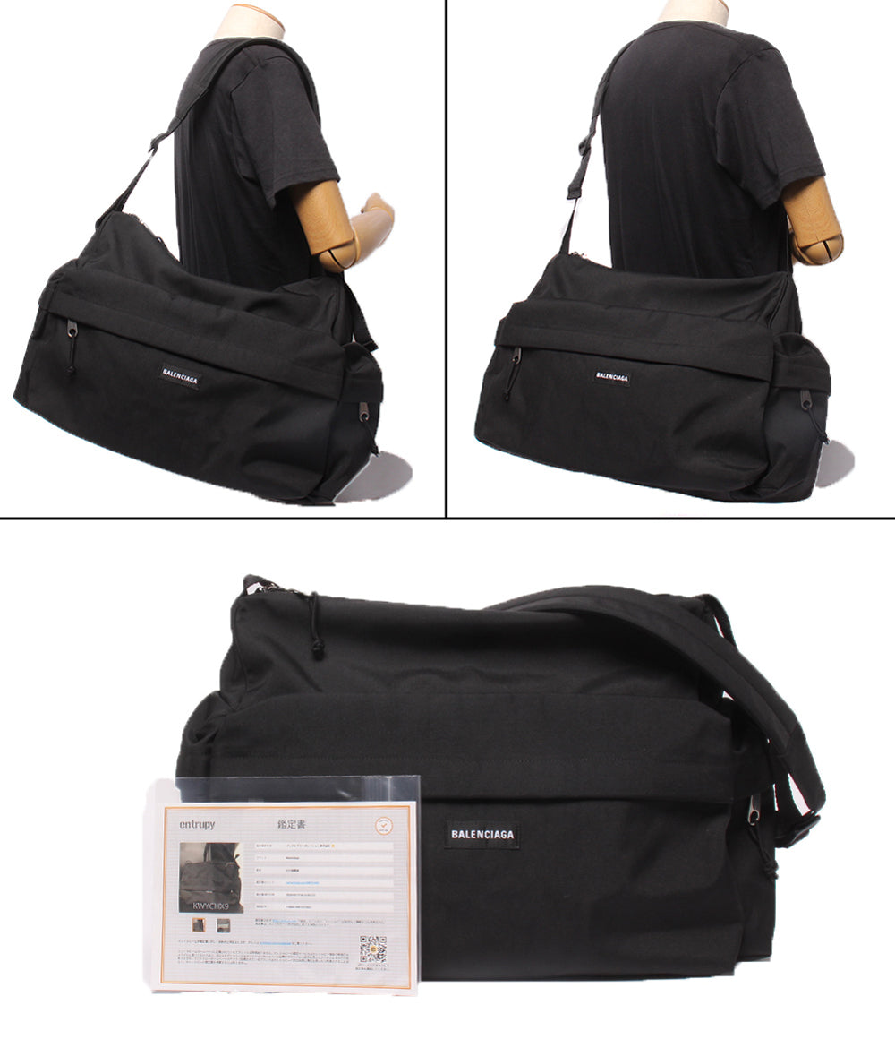 美品 BALENCIAGA ショルダーバッグ 斜め掛け 肩掛け Explorer マルチポケット ウィークエンダー ミディアム メンズ レディース バレンシアガ