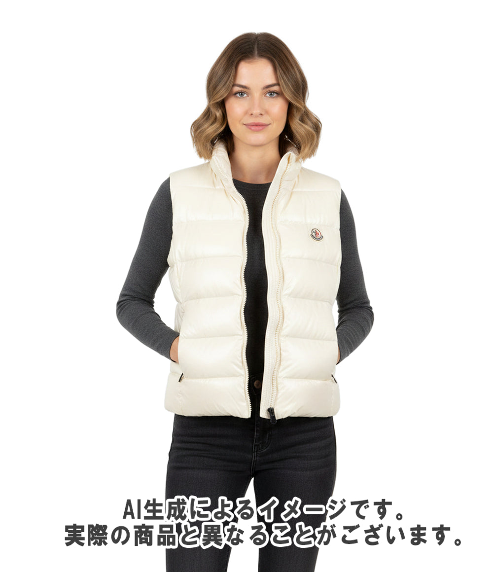 MONCLER ダウンベスト ジップアップ ロゴワッペン Ghany レディース キッズ SIZE 14Y (S) モンクレール