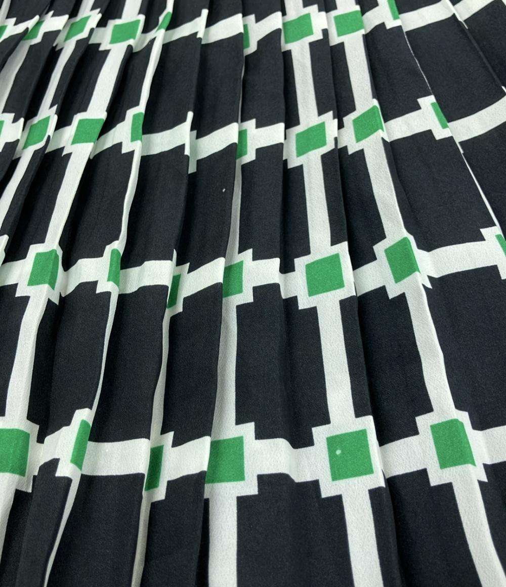 マイケルコース 総柄プリーツフレアミディアムスカート レディース SIZE L Michael Kors