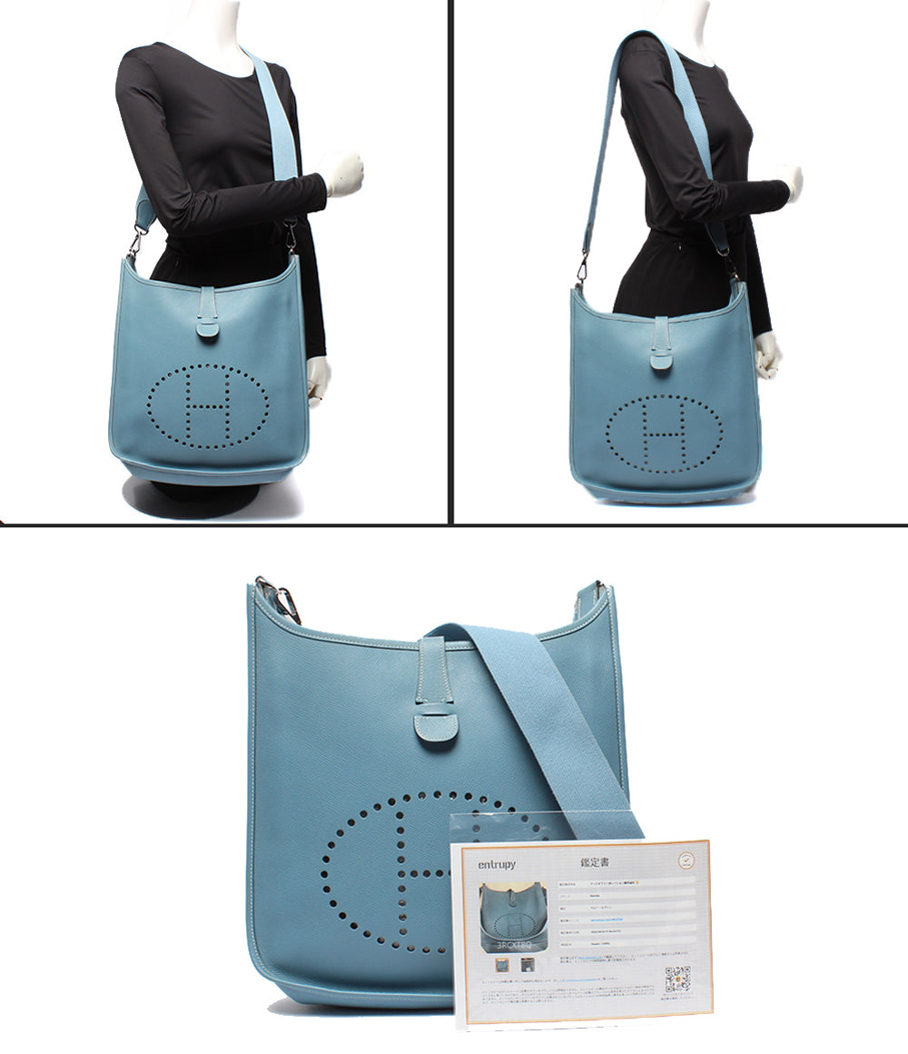 HERMES ショルダーバッグ 肩掛け 斜め掛け □J刻印 シルバー金具 エヴリン2 PM レディース エルメス